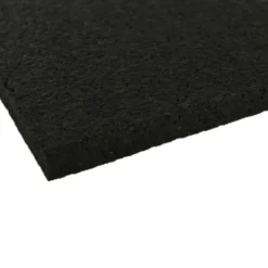 Straight Edge Rubber Tile Black 8 mm x 2x2 Ft. Pacific