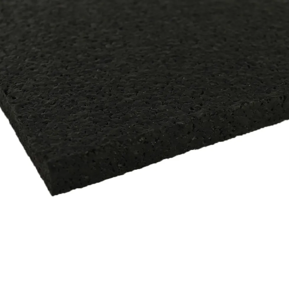 Straight Edge Rubber Tile Black 8 mm x 2x2 Ft. Pacific