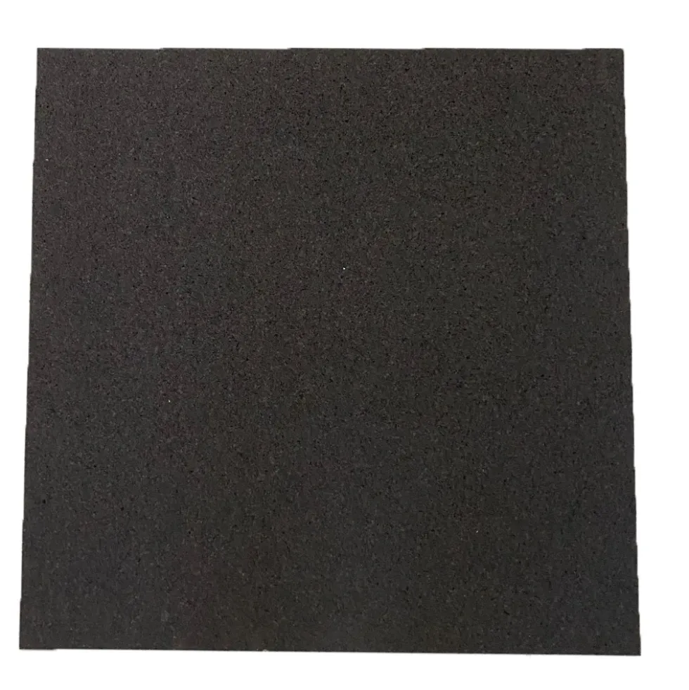 Straight Edge Rubber Tile Black 3/8 Inch x 2x2 Ft. Pacific