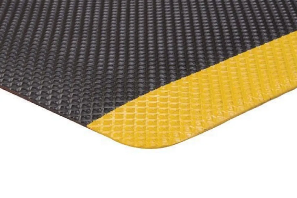 Supreme Sliptech Anti-Fatigue Mat Black/Yellow 3x5 feet