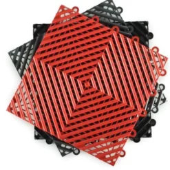 TurboTile Perforated Garage Floor Tile 5/8 Inch x 1x1 Ft.