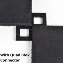 UltraTile Rubber Weight Floor Black 1 Inch x 2x2 Ft. with Quad Blok