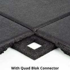 UltraTile Rubber Weight Floor Standard Colors 1 Inch x 2x2 Ft. with Quad Blok