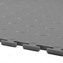 Warehouse Floor Coin PVC Tile Gray 1/4 Inch x 19.625x19.625 Inches