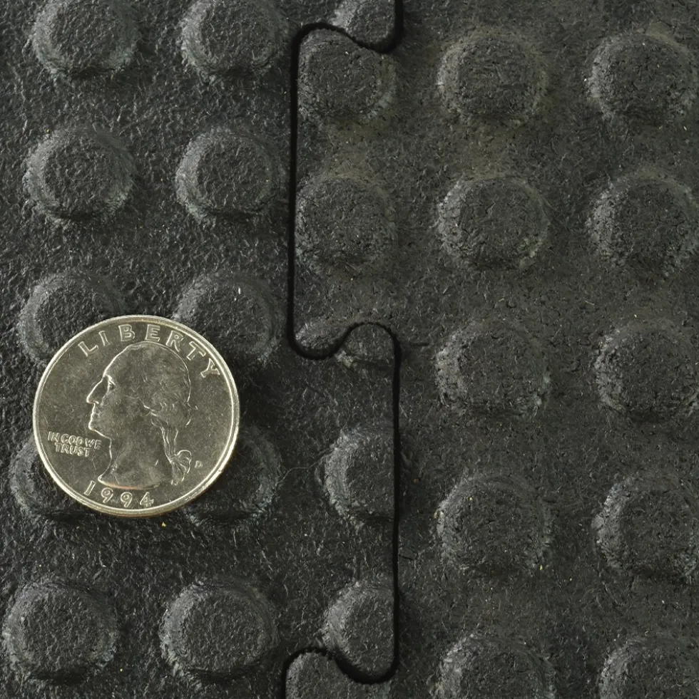 Washbay Button Top Rubber Mats 1/2 Inch 12x14 Ft Kit