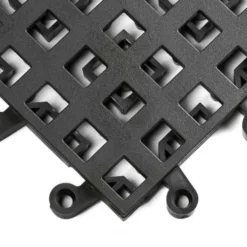Wearwell ErgoDeck HD Open Black 18 x 18 Inch Tile Case of 10