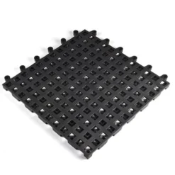 Wearwell ErgoDeck HD Open Black 18 x 18 Inch Tile Case of 10