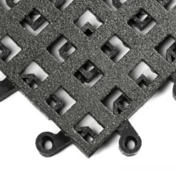 Wearwell ErgoDeck HD Open with Gritshield Black 18 x 18 Inch Tile Case of 10