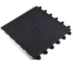 WearWell ErgoDeck HD Solid Black 18 x 18 Inch Tile Case of 10