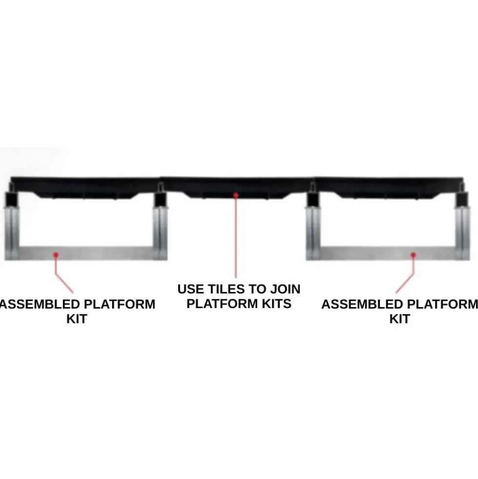 Wearwell Foundation Platform System Open 8Hx18Wx54L Inch Kit