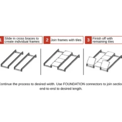 Wearwell Foundation Platform System Open 8Hx36Wx36L Inch Kit