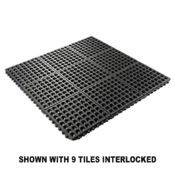 Wearwell 24/Seven CFR Perforated 3x3 Ft Mat