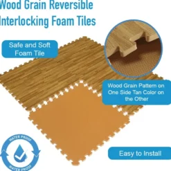 Wood Grain Reversible Interlocking Foam Tiles Trade Show 20x30 Ft. Kit